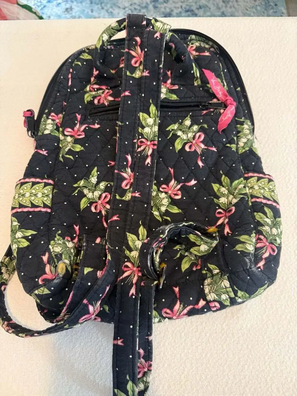 Vera Bradley Small Quilted Backpack in Retired New Hope Pattern